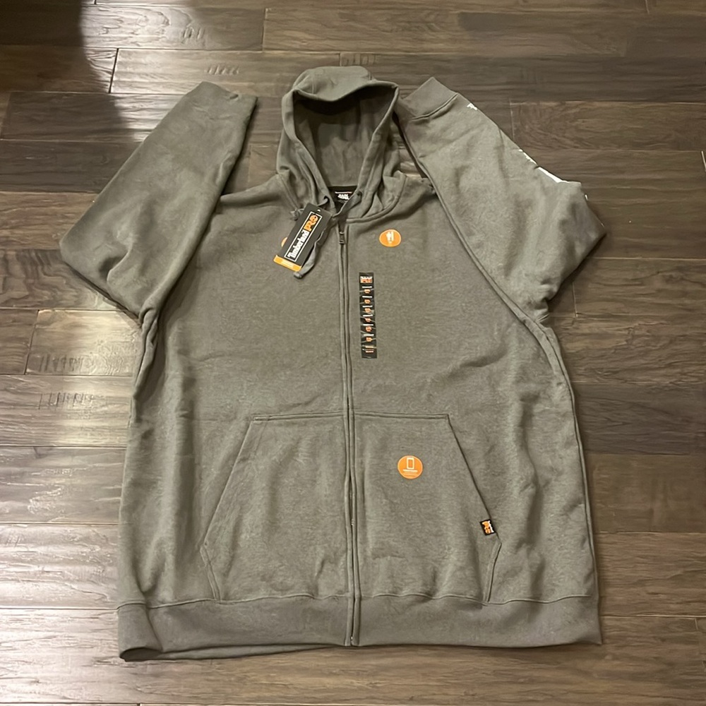Timberland Pro Rain Repel Sport Full Zip Hoodie Sweatshirt Jacket Mens 3XLT Tall - Picture 4 of 16